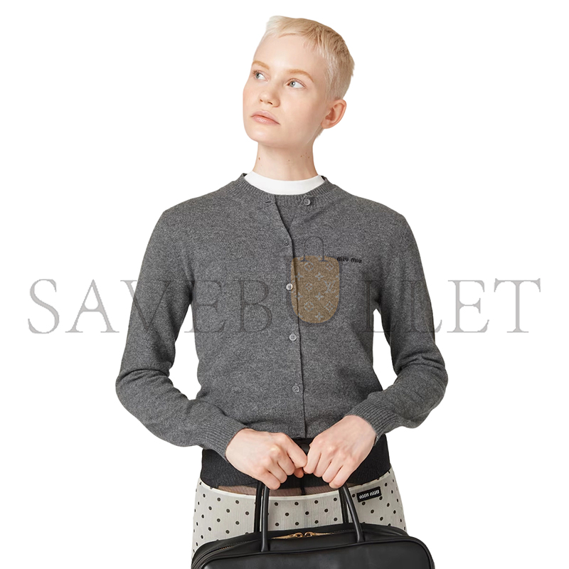 MIU MIU CASHMERE KNITTED CARDIGAN MMF787